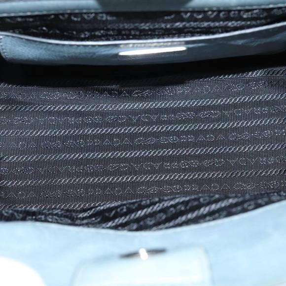 PRADA Hand Bag Leather 2way Gray Auth 72026 - Picture 10 of 16